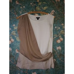 Ann Taylor Woman's Elegant Draped Sleeveless Blouse
